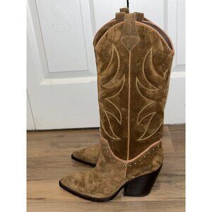 Alessandro Vasini Alison 80mm Suede Western Boots Women’s Size 10( MRSP $975)